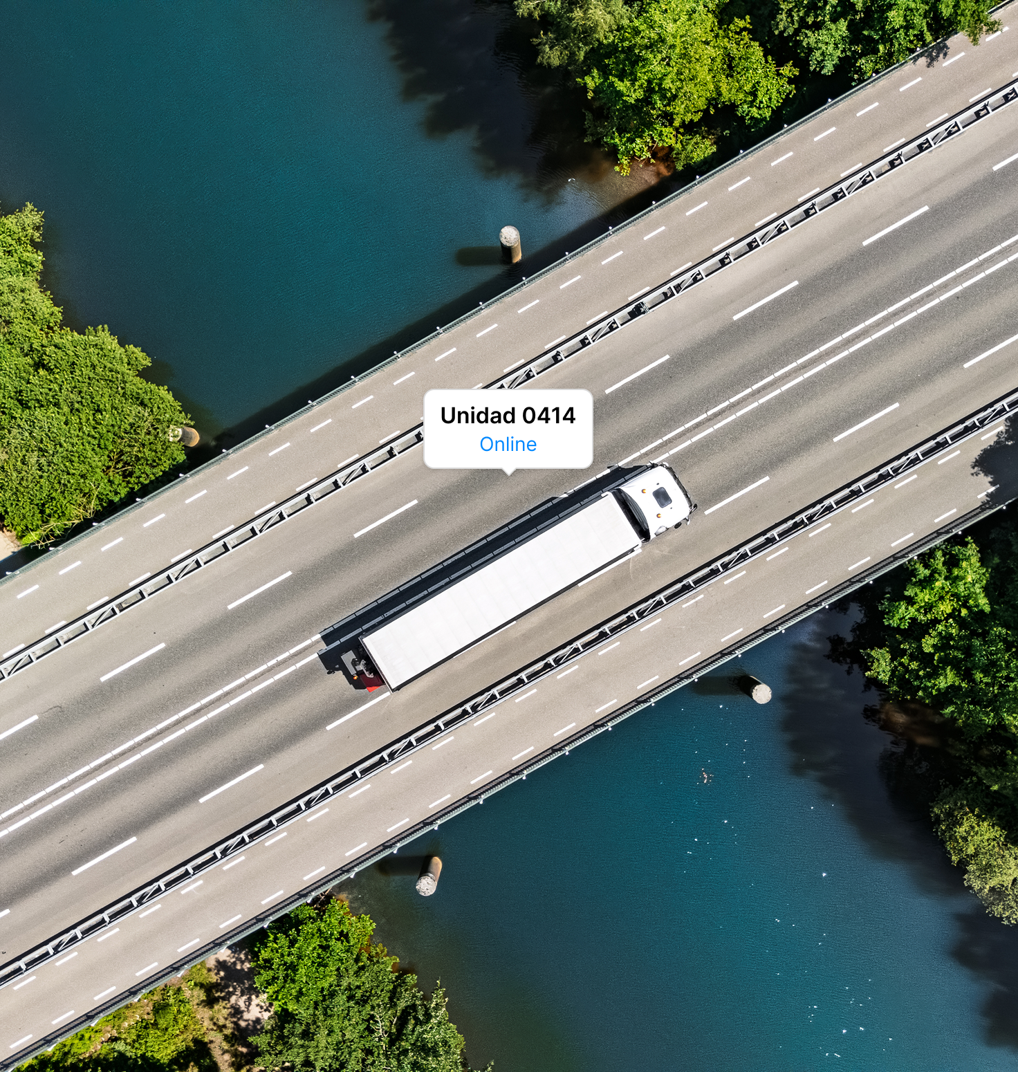Unidad monitoreada en carretera